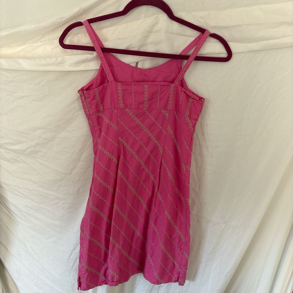 Parker Pink Dress with Embroidered Details